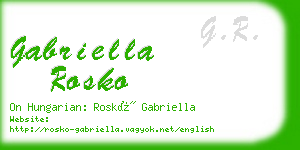 gabriella rosko business card